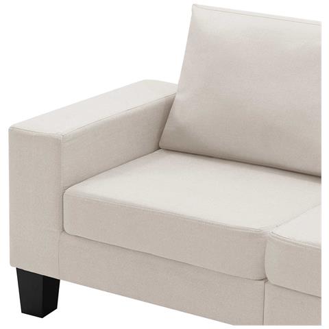 Divano Crema 4 Posti Tessuto - Foto 2