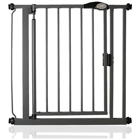 Safetots Cancelletto Per Scale A Pressione Con Chiusura Automatica, 75cm - 82cm, Grigio Ardesia - Foto 1