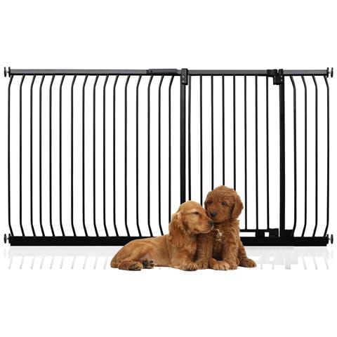 Bettacare Cancelletto Per Cani Elite Extra Alto, 189cm - 198cm, Nero Opaco, Extra Alto Con 100cm Di Altezza - Foto 1
