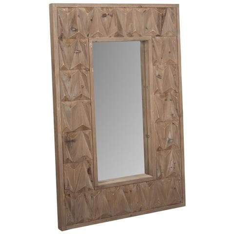 Specchio In Legno Marrone 68,5x6x108,5h - Foto 1