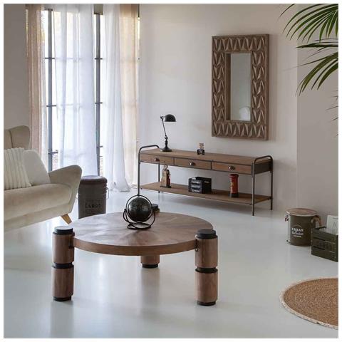 Specchio In Legno Marrone 68,5x6x108,5h - Foto 2