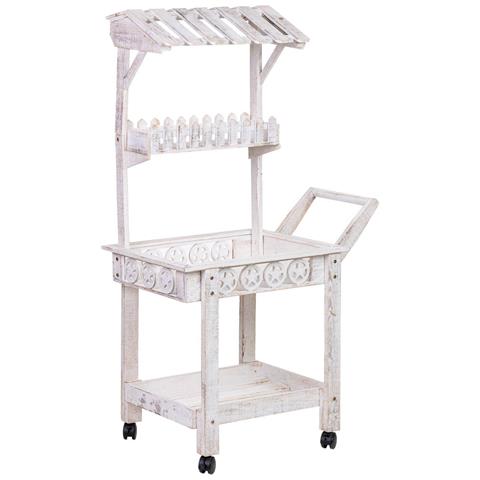 Carrello Espositivo-scaffale In Legno 80x45x140h Cm - Foto 1