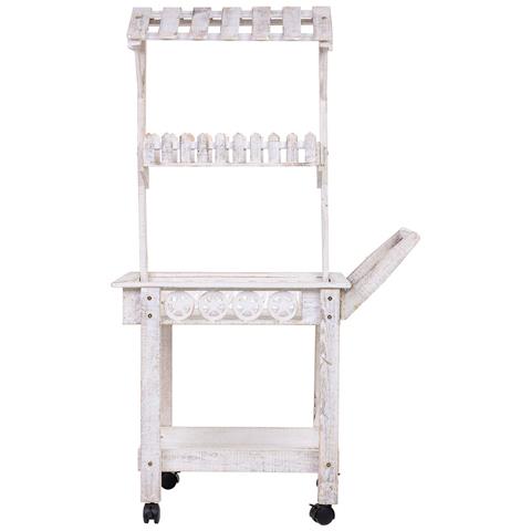 Carrello Espositivo-scaffale In Legno 80x45x140h Cm - Foto 2