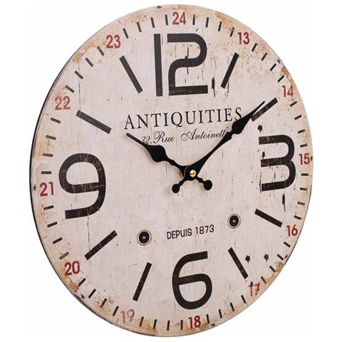 Orologio Da Parete In Legno Bianco D34x2h - Foto 1