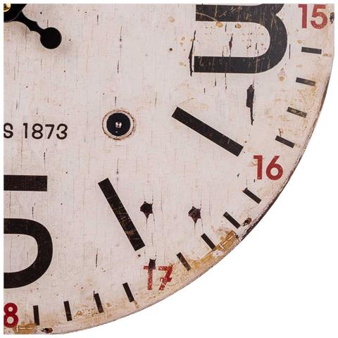 Orologio Da Parete In Legno Bianco D34x2h - Foto 8