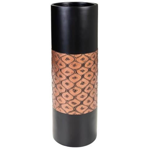 Vaso Nero E Oro 15x15x50h - Foto 1