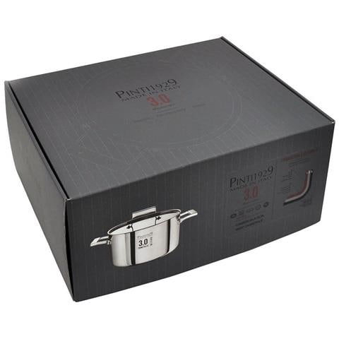 Casseruola un manico acciaio e alluminio 20 cm - adatto all'induzione - Cucina professionale anche a casa - Made in Italy - Foto 2