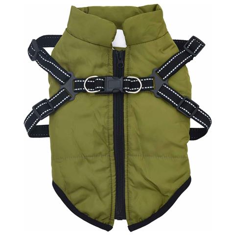 Cappotto per Cani Verde militare L24 Pile e Poliestere - Foto 2