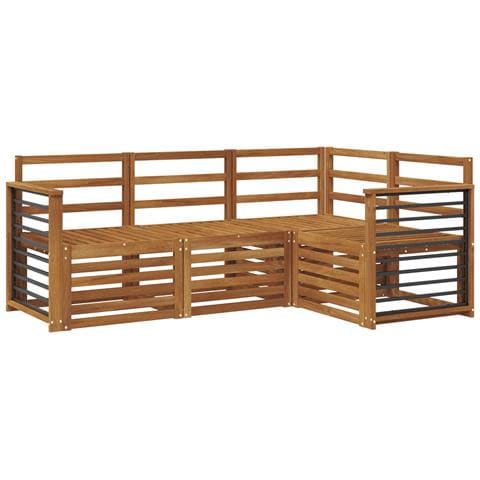 Set divani 4 pcs Naturale Legno di Acacia Massello - Foto 1