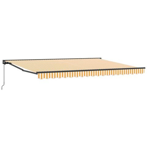 Tenda retrattile manuale Giallo e Bianco 4 x 2 m - Foto 1