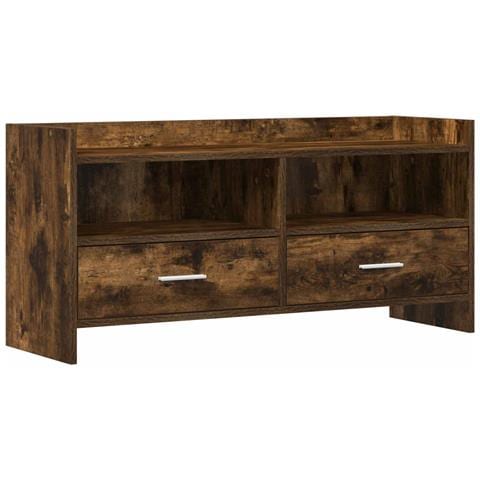 Mobile TV 100 x 33 x 47 cm Rovere Fumo Legno ingegnerizzato - Foto 1