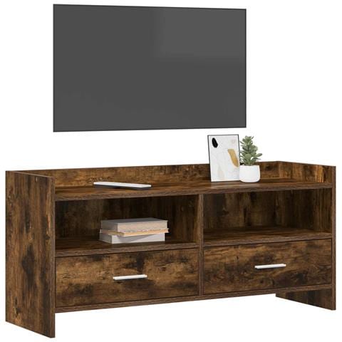 Mobile TV 100 x 33 x 47 cm Rovere Fumo Legno ingegnerizzato - Foto 2