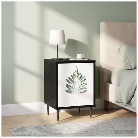 Armadio da Notte HANAU 2 pz Rovere Nero 36 x 33 x 51 cm - Foto 2