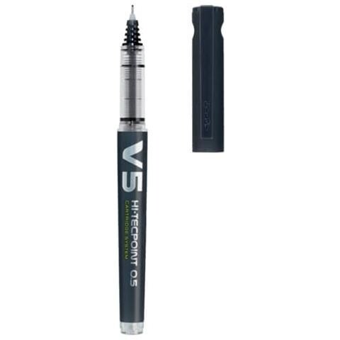 Penna a sfera BeGreen Hi-Tecpoint - Fine Pen Point Type - 0,50 mm Dimensione Punta Penna - Nero inchiostro - Nero Corpo - 3 / Scatola di cartone - Foto 1