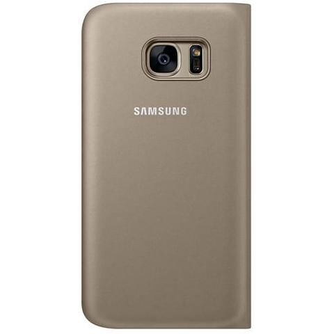 S View Flip Cover Custodia per Galaxy S7 - Oro - Foto 2