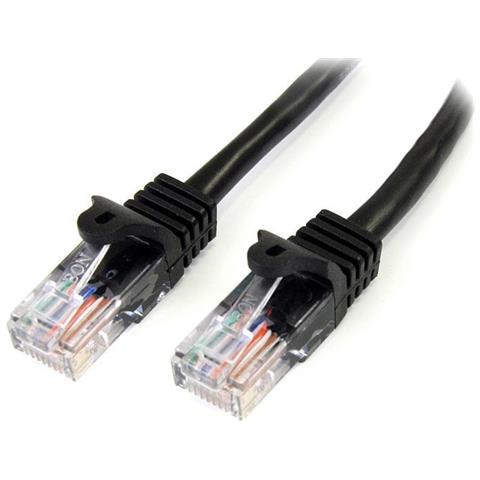 Cavo di rete CAT5e - Cavo Patch Ethernet RJ45 UTP nero da 5m antigroviglio - Foto 1