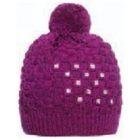 Berretto Donna Con Strass Viola Taglia Unica - Foto 2