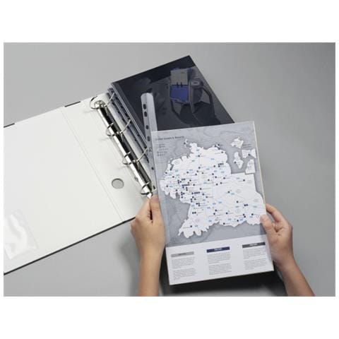 Dorsino Rilegatura 3mm Banda Foratura Universale A430 Fogli Trasp. 50pz - Foto 2