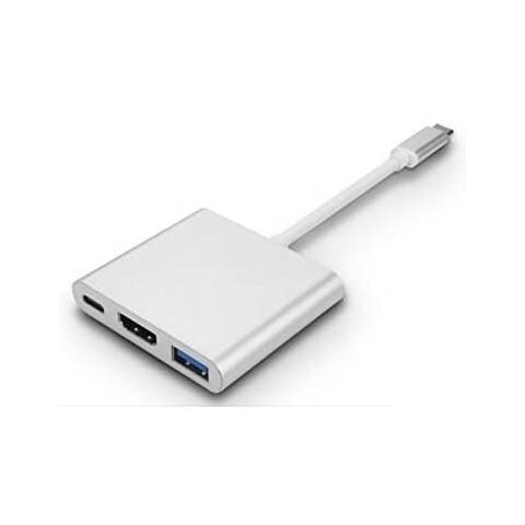 Mini Docking Station Universale 4K per Laptop USB-C 3.1 / USB-A 3.0 / HDMI Colore Argento - Foto 1