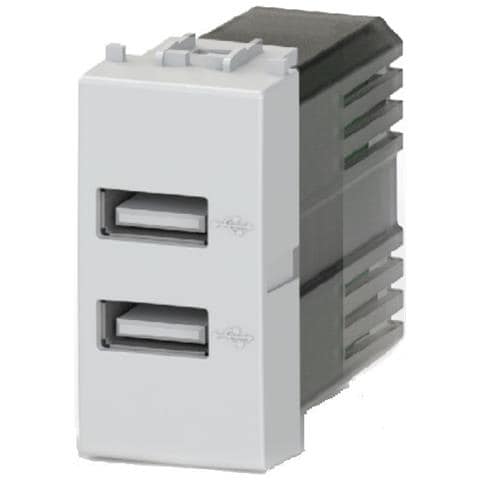 Presa Doppia Usb 2.4a Per Bticino Livinglight Grigia 4b. nt. usb. 24 - Foto 1