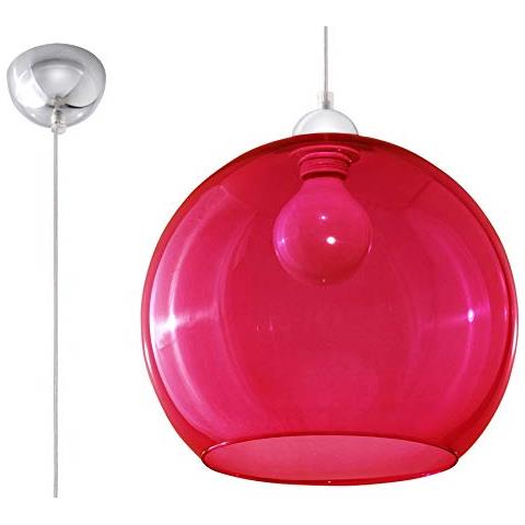 Ball - Lampadario A Sospensione In Vetro, Colore: Rosso Cromato - Foto 1
