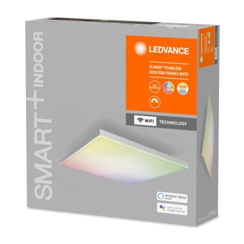 Ledvance Smart+ Wifi Planon Frameless Quadrato Rgbw 20w 110° 3000-6500k 300x300mm, Bianco - Foto 1