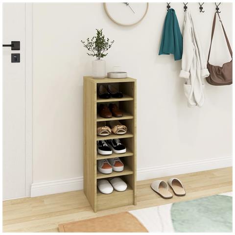 Scarpiera Rovere Sonoma 31,5x35x90 cm in Truciolato - Foto 2