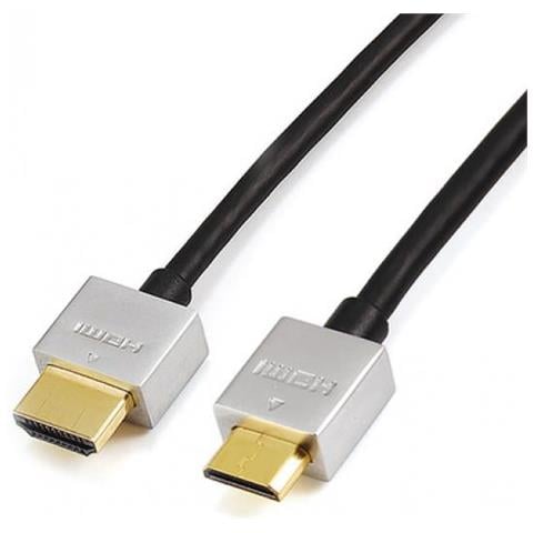 Cavo HDMI Full HD ad Alta Velocità con Ethernet 3m Ultra Slim Mini - Nero - Foto 1