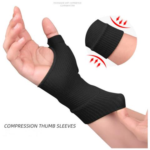 Guanti Compressivi Con Supporto Per Polso E Pollice 1 Paio Black - Foto 2