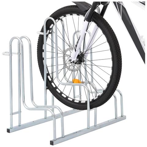 Supporto Per 3 Bici Da Pavimento Autoportante Acciaio Zincato - Foto 2