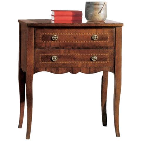 Cassettiera Classica 2 Cassetti Legno Bassano 65x40x80 - Foto 1