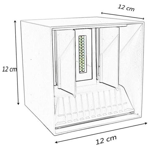 Applique A Parete Faretto 52 Led Luce Naturale 22 W Esterno Interno Ip65 Es66bn - Foto 7