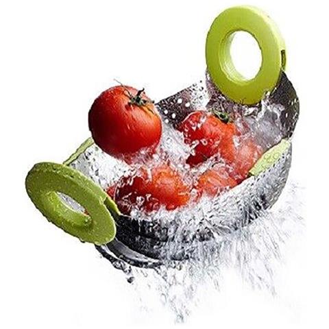 Colapasta Scolapasta Pieghevole Vaporiera Cola Pasta Cucina Campeggio Mare - Foto 2