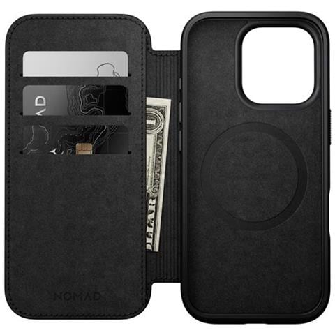 Custodia Magsafe Per Iphone 16 Pro Folio Modern Portacarte In Pelle, Marrone - Foto 5