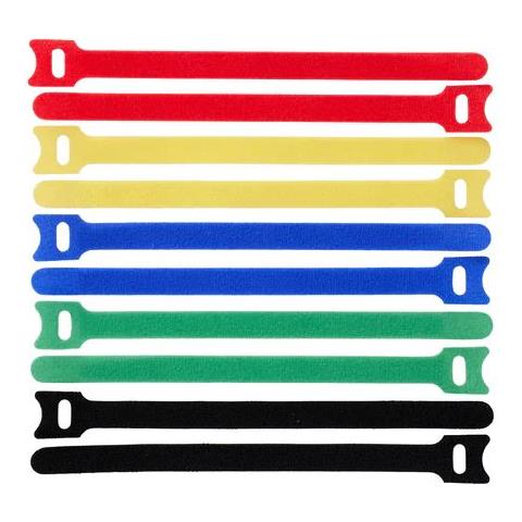 LVT-CABLESTRAPS1512-10MULTI fascetta Fascetta con gancio e anello Polipropilene (PP) Multicolore 10 pz - Foto 1
