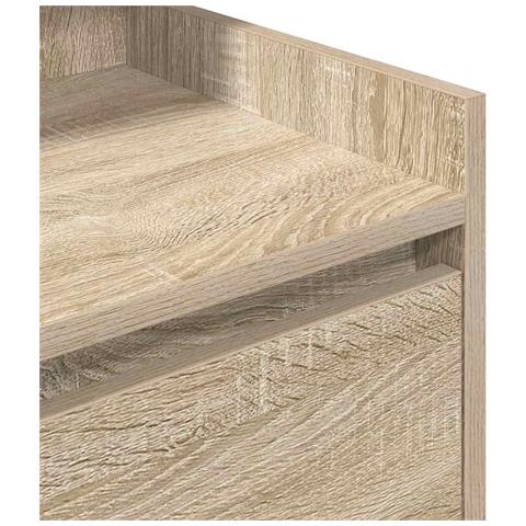 Comodino con 2 Cassetti Rovere Sonoma 38x34x80 cm - Foto 9
