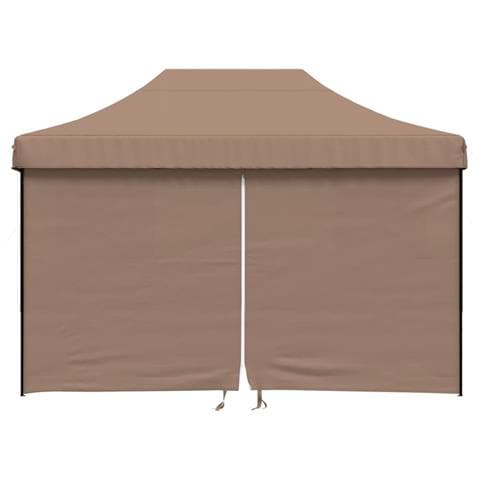 Tendone Per Feste Pieghevole Pop-up Con 4 Pareti Marrone - Foto 3