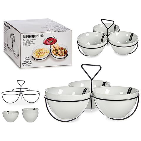 Set Di 3 Ciotole In Porcellana Bianca. - Foto 1