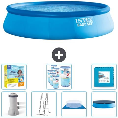 Piscina Fuori Terra - In Giro - 457x457x107 Cm - Blu - Include Accessori Coordinati Cb48 - Foto 1