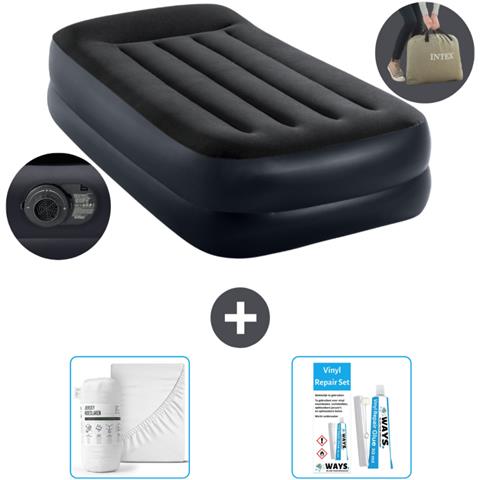 Set Materassino Gonfiabile - 191x99x42 Cm - Blu - Include Accessori Coordinati - Foto 1