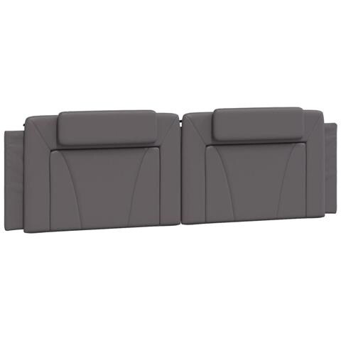 Lusso Casadino -  Cuscino Testiera Viana Grigio 180 Cm In Similpelle - Foto 1