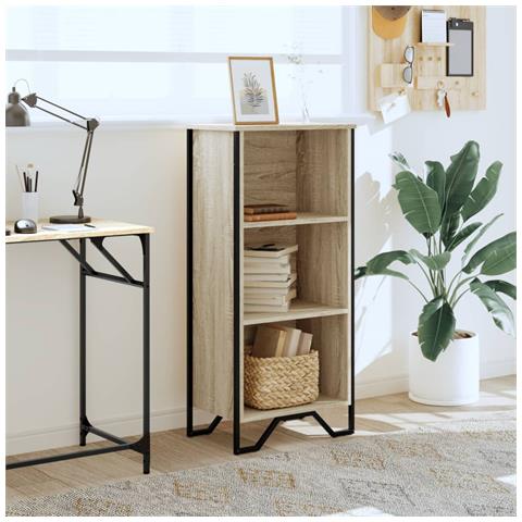 Lusso Casadino - Libreria Rovere Sonoma 50x31x106 Cm In Legno Multistrato - Foto 2