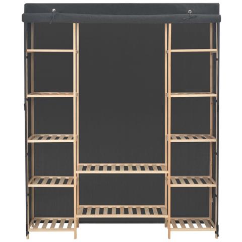 Armadio Grigio 135x40x170 Cm In Tessuto - Foto 1