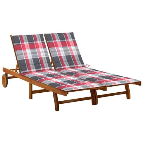 Lusso Casadino -  Sdraio Da Giardino A 2 Posti Con Cuscini In Massello Di Acacia - Foto 2