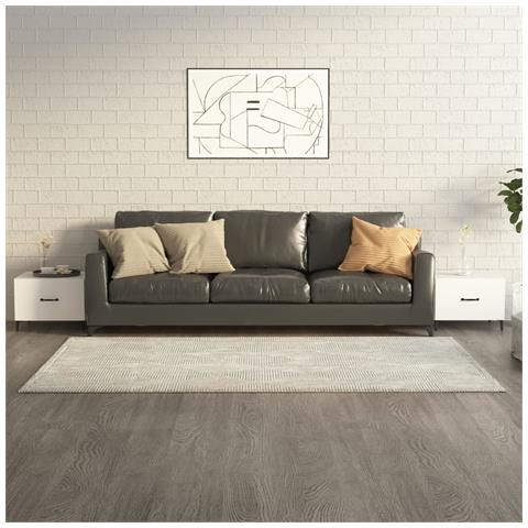 Tavolini Da Salotto Gambe In Metallo 2 Pz Bianchi 50x50x40 Cm - Foto 8