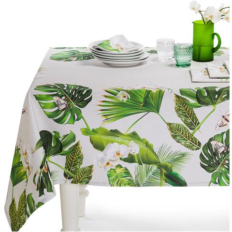 Tovaglia Da Tavola Cm 150x280 Eden In Cotone Colore Neutro Misura Cm 150x180 - Foto 1