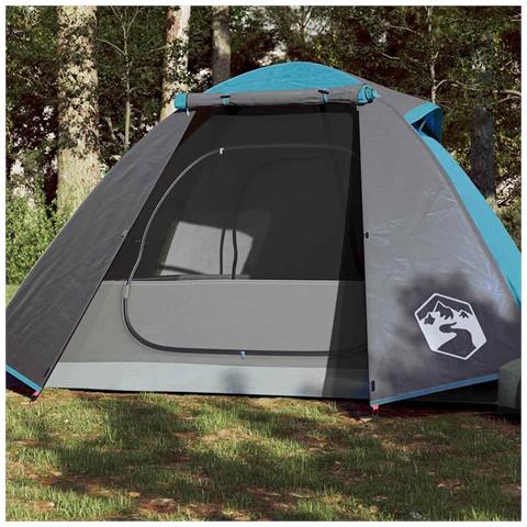 Tenda da Campeggio a Cupola per 2 Persone Blu Impermeabile - Foto 1