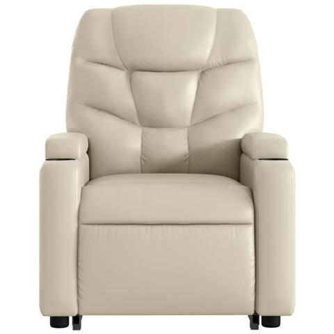 Poltrona Alzapersona Reclinabile Crema in Similpelle - Foto 9