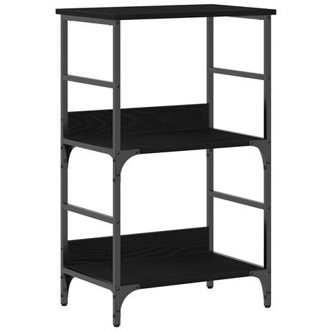 Libreria Nero Rovere 50x33x82 cm Legno ingegnerizzato e Acciaio - Foto 1