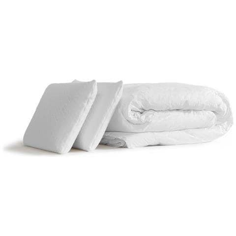 Pacchetto Letto Completo - Materasso 140x190cm + Box Spring Con Doghe (in Kit) + 2 Cuscini + Piumino - Lancaster - Foto 2